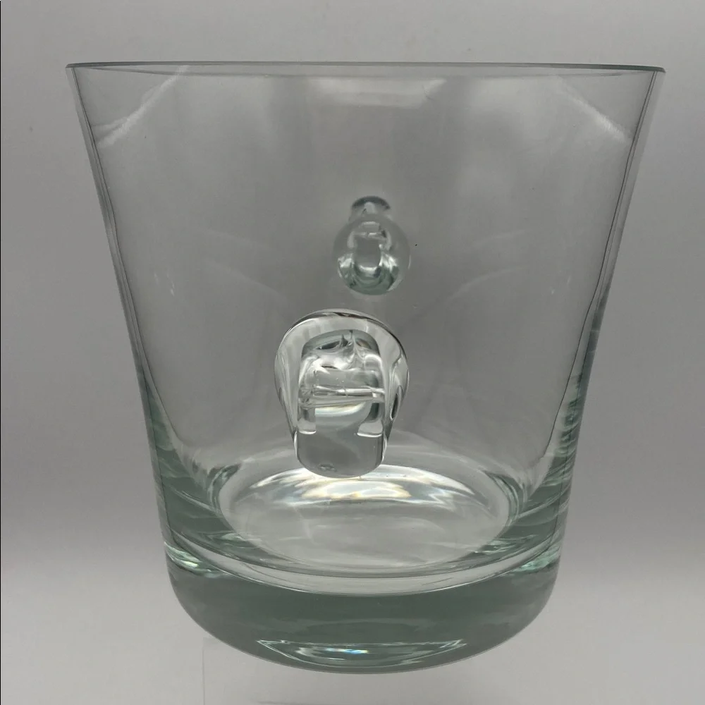 Tiffany & Co. Crystal Scroll Handle Ice Bucket